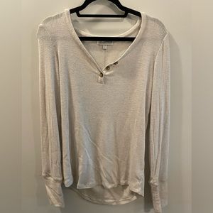 Comfy cozy 1/2 button long sleeve